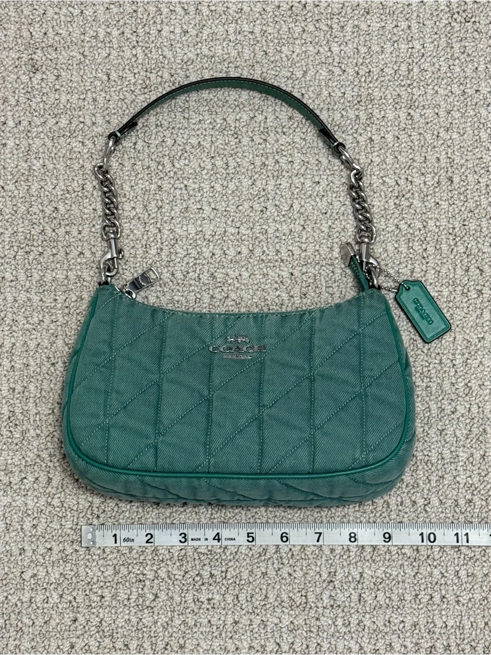 Coach Teri Shoulder Green Bag
